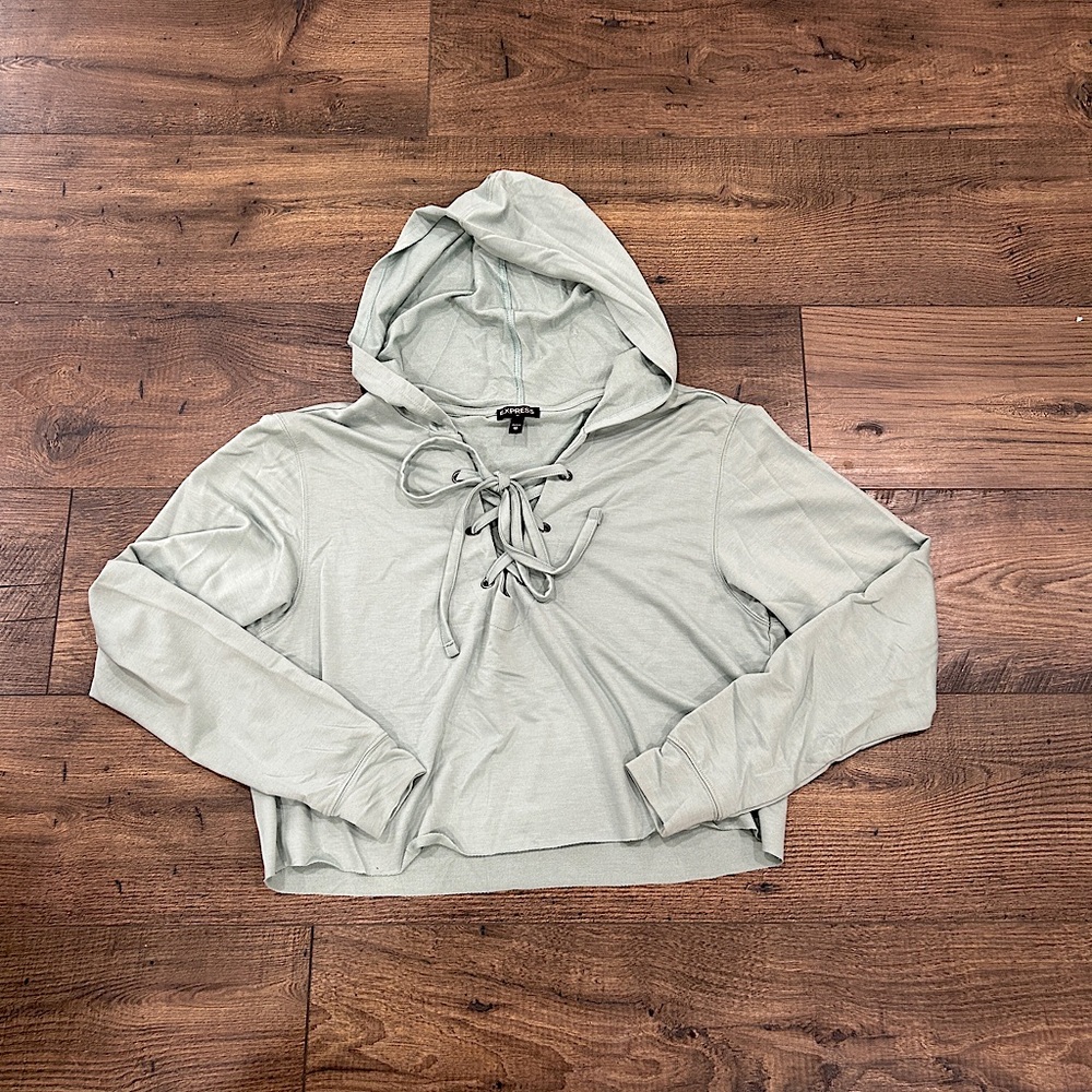 Express crop top hoodie XS nwot